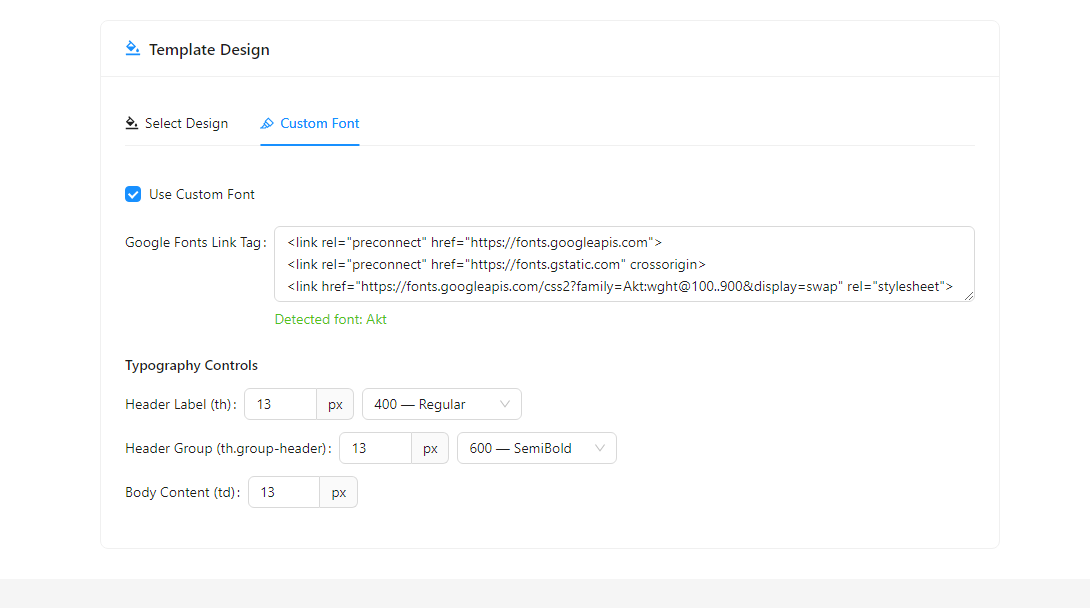 Custom Font
