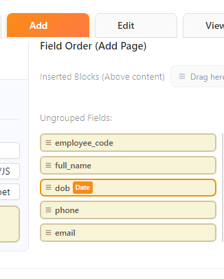 Field Double Click